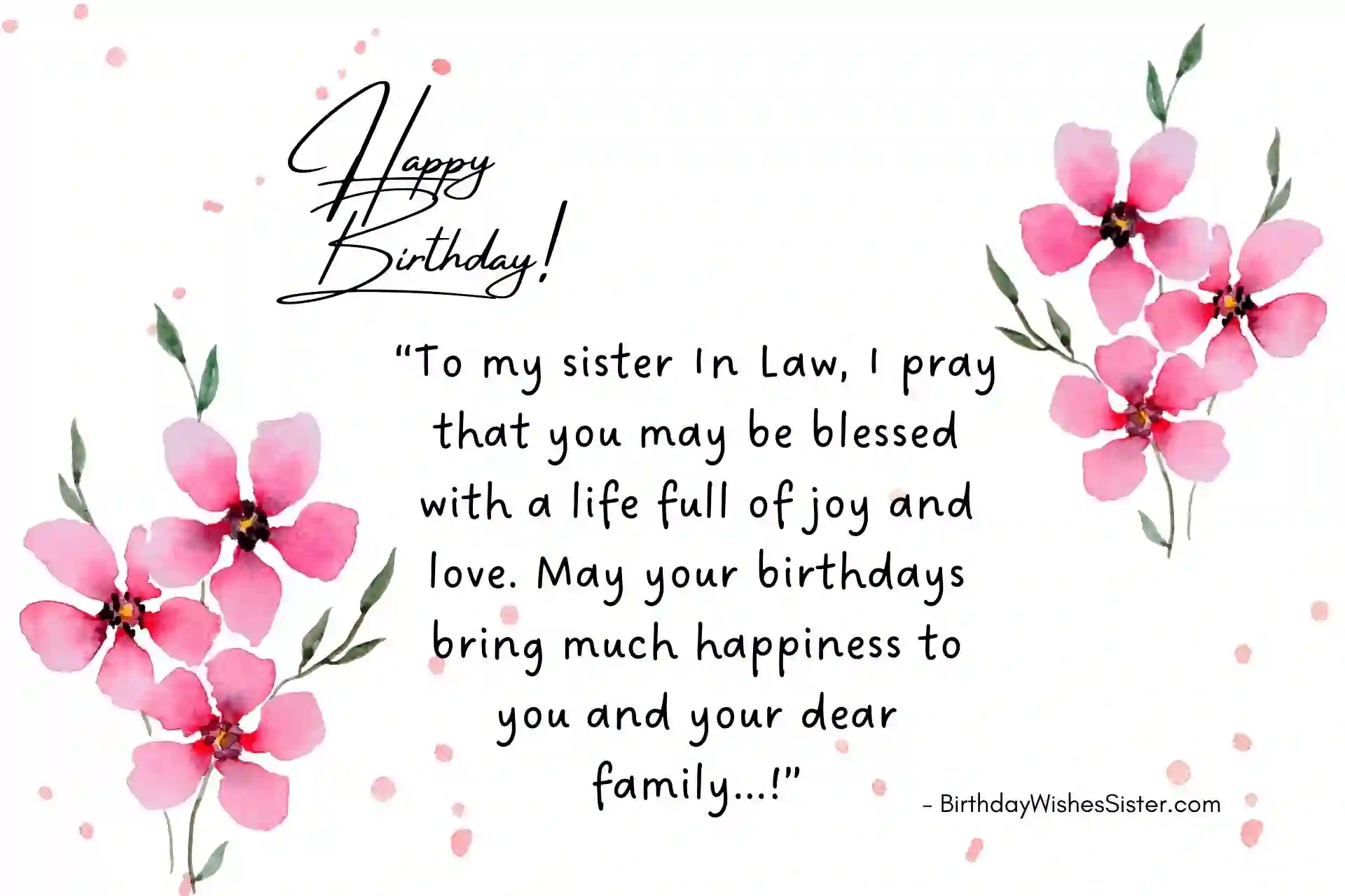 Birthday Wishes For Sister In Law