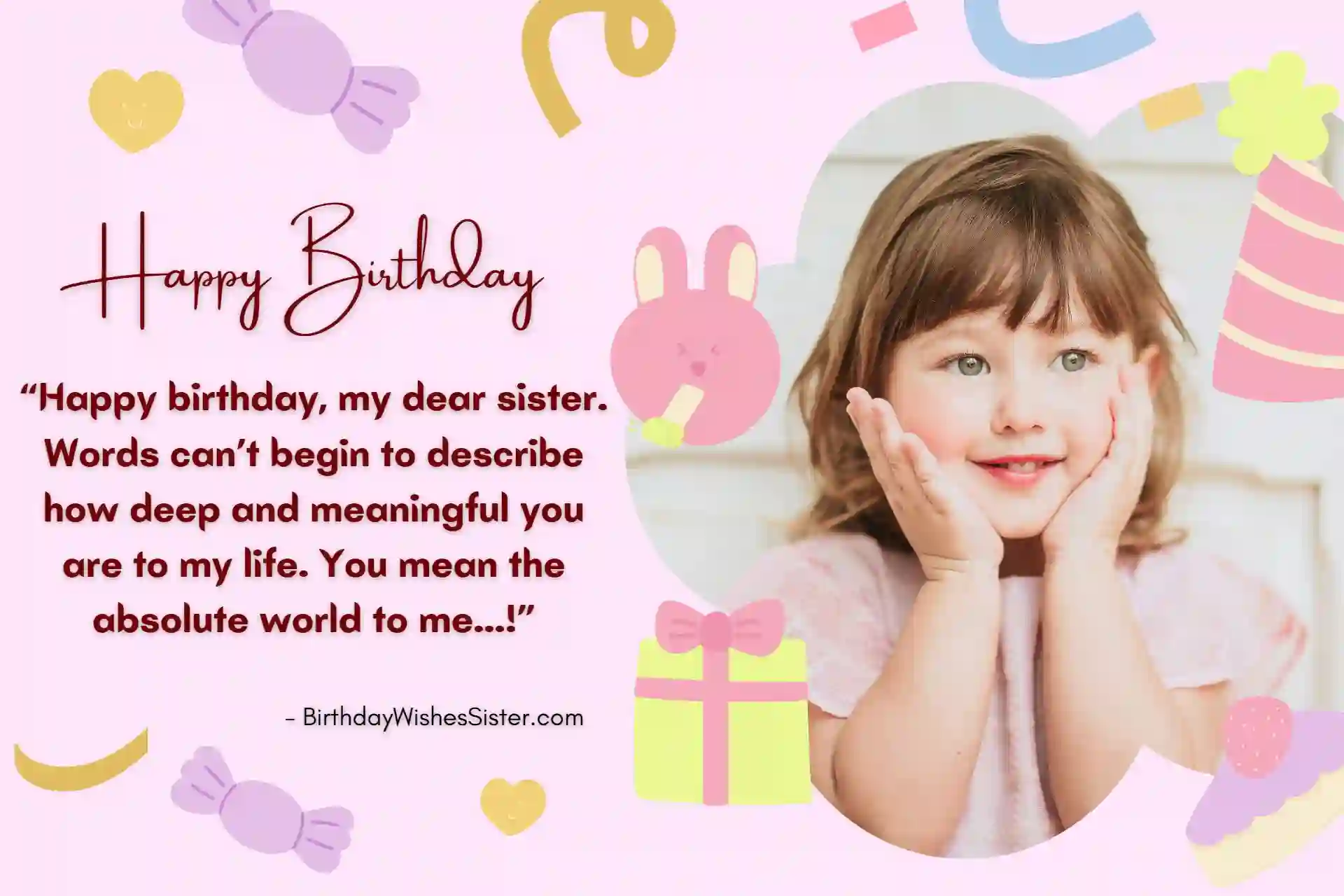 Heart Touching Birthday Wishes For Sister