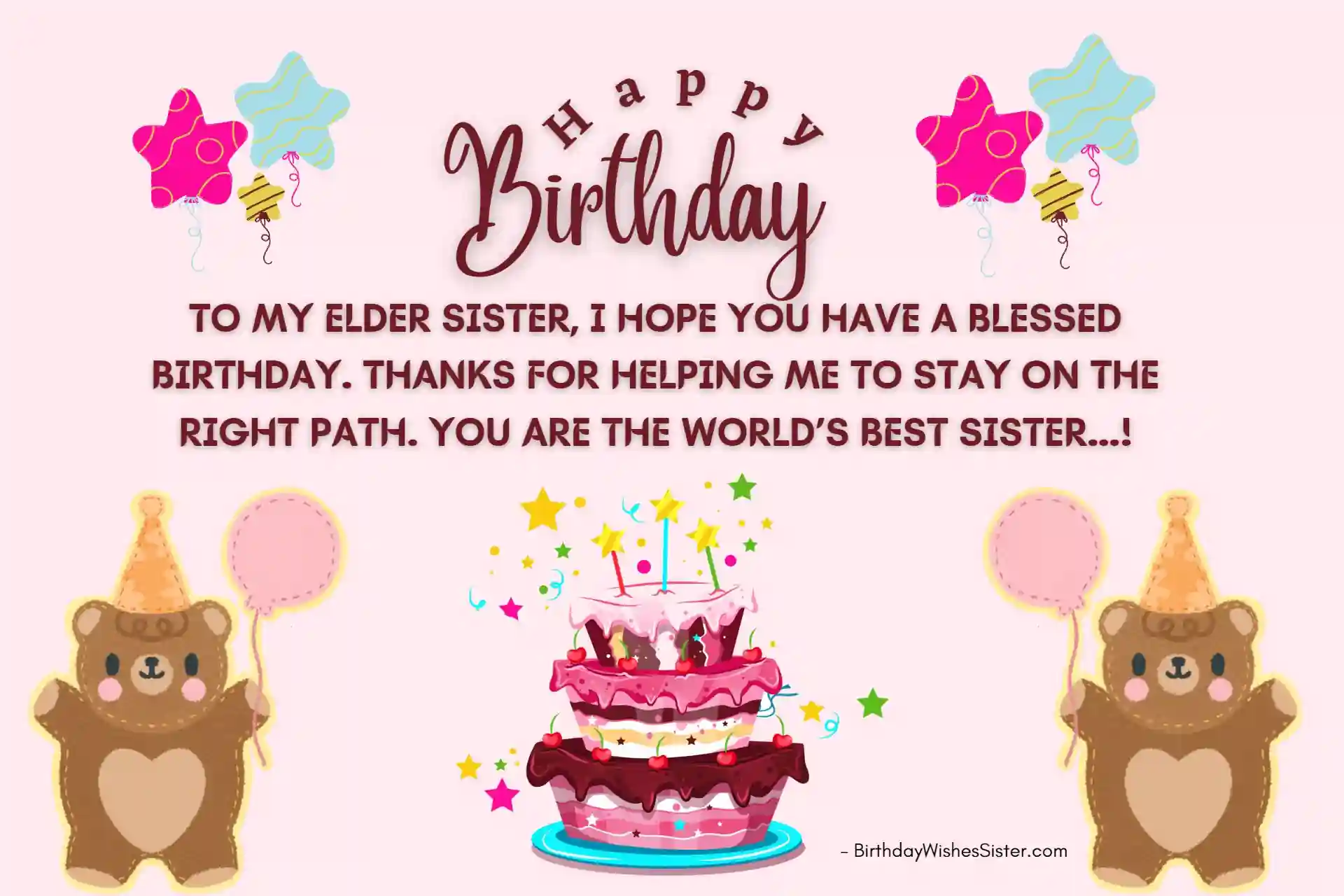 Blessing Birthday Wishes For Elder Sister