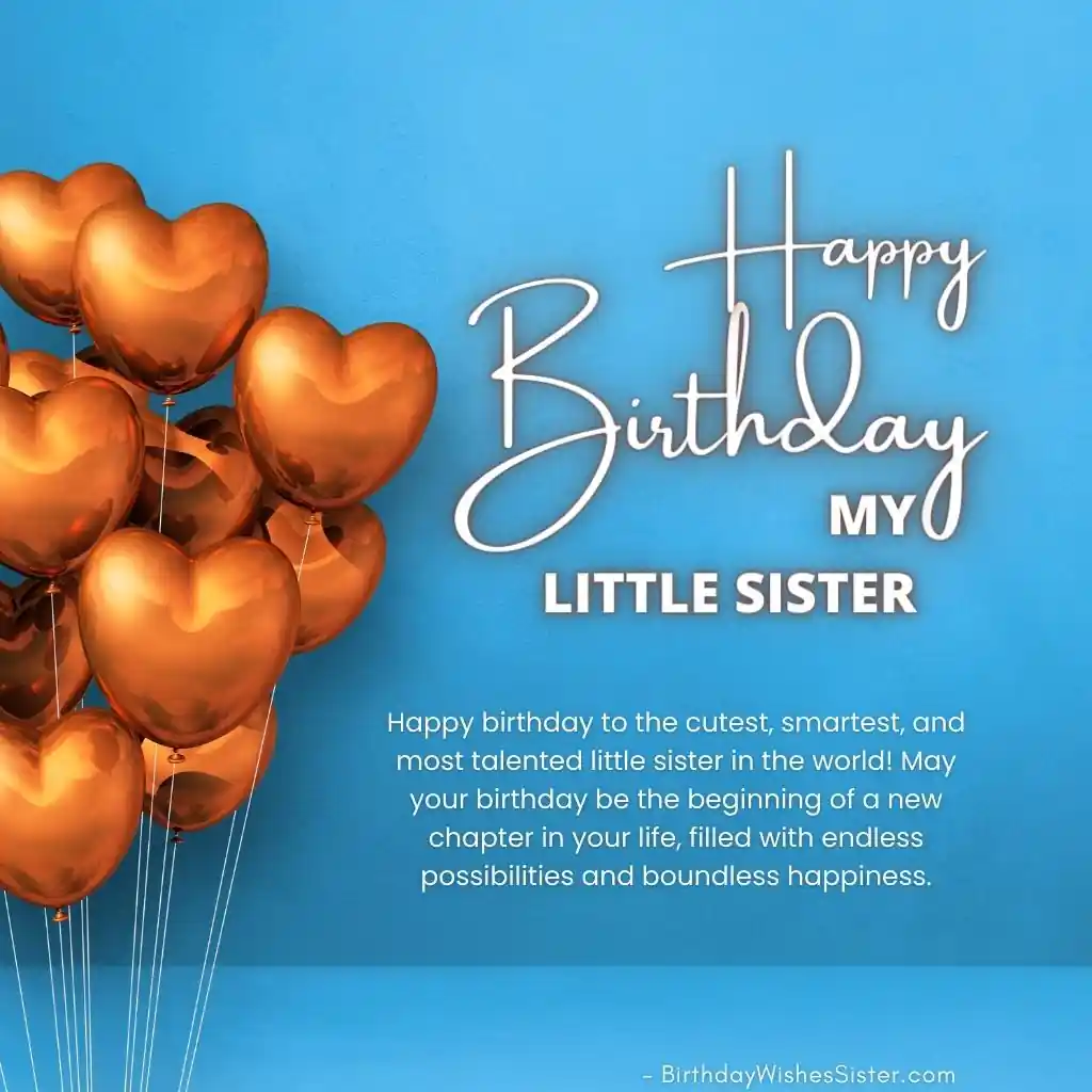 happy birthday little sister - sister birthday wishes